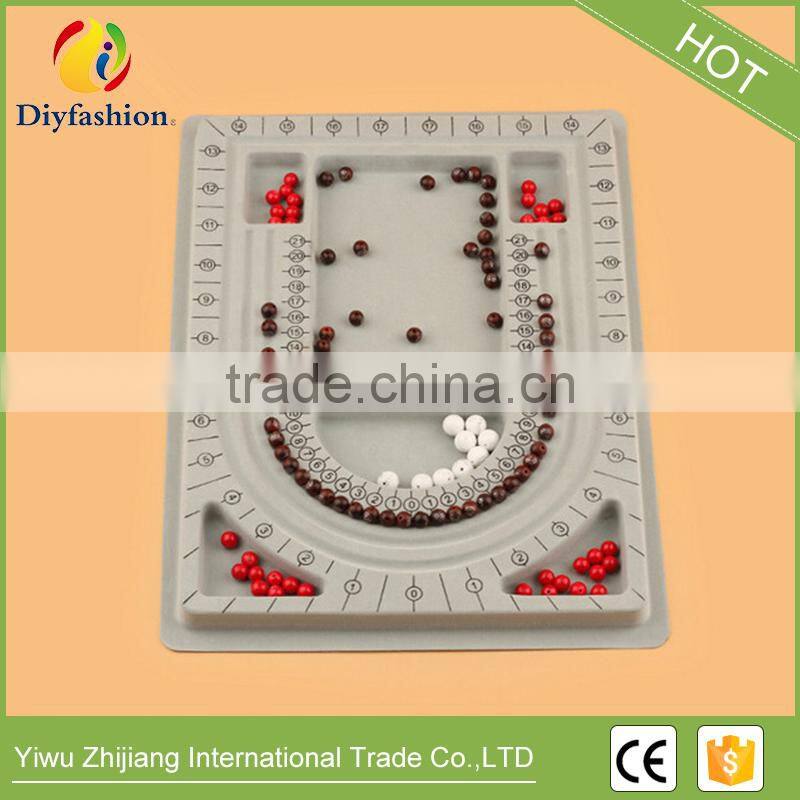 PE DIY beads design flocking plate template board for Necklace
