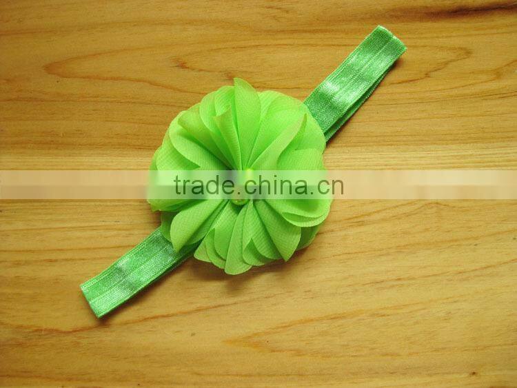 Factory Price Hot Sale ribbon flower cute plain baby headbands kid hair accessory