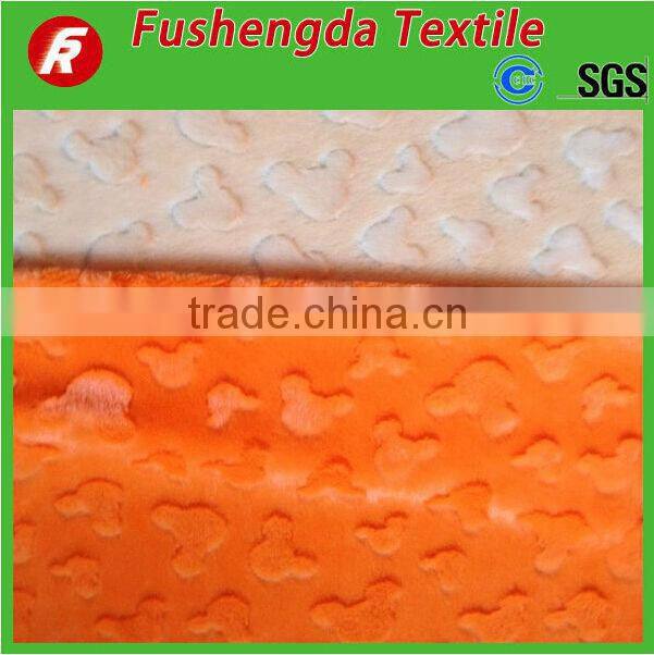 micky mouse cutting Pile Poly velvet