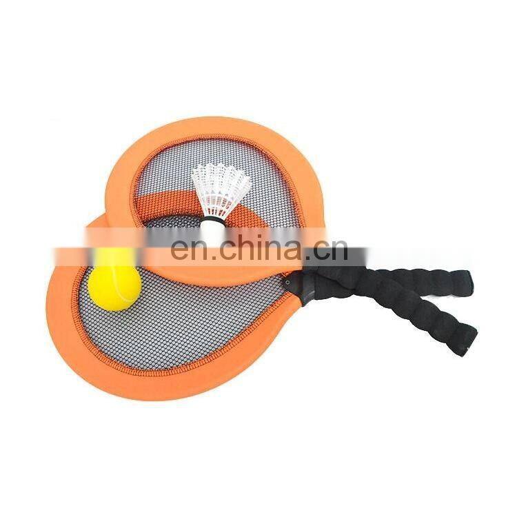 Wholesale Beach toy soft tennis racket with 2 balls