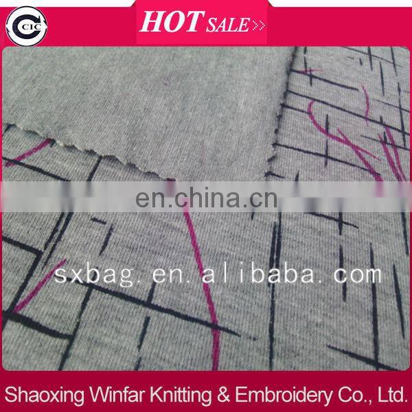 shaoxing winfar melange circular knitting polyester and spandex fabric for garment
