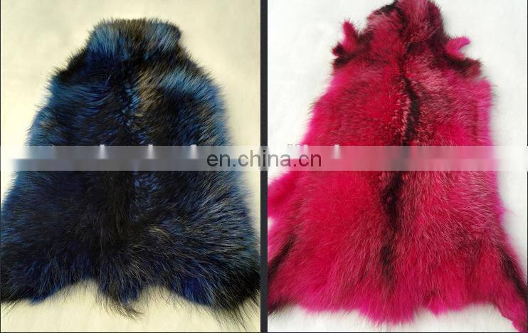 Factory wholesale high quality Dyed Raccoon fur skin