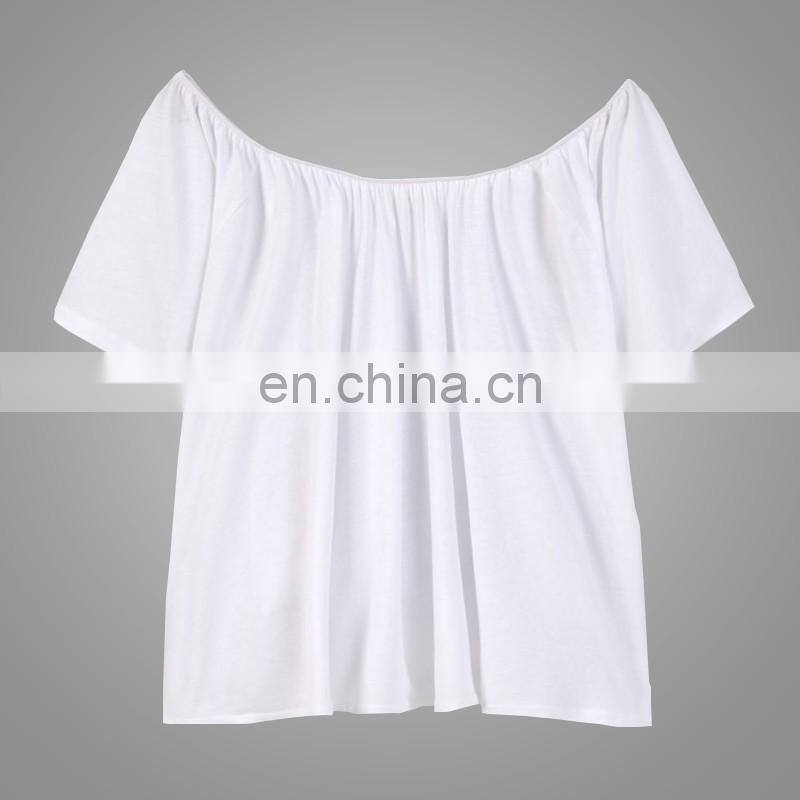 Summer New Style Shirts Sex Off-shoulder Women Shirt Super Soft Cotton T-shirt