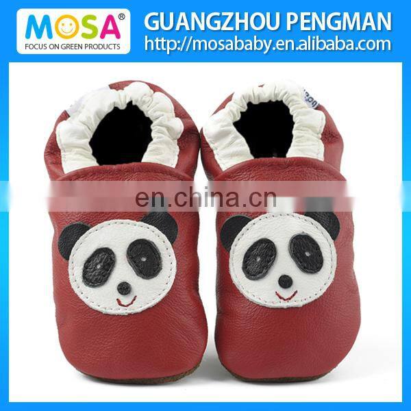 Soft Sole Cow Leather Kid Pre-Wlaker Shoes Blue Bird Pattern Size 0-4 Years