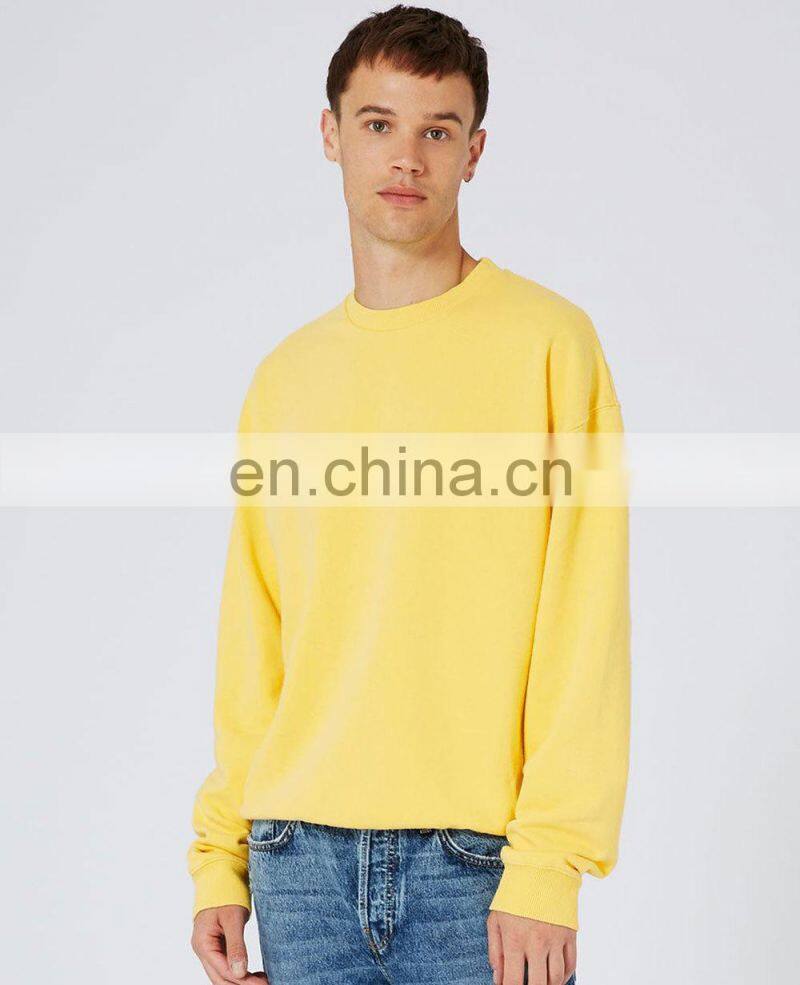 Soft Fleece Mens Zipper Pocket Crewneck Sweatshirt Without Hood