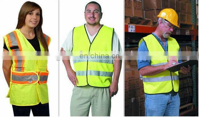 2017 hot sell best reflective safety vest with 100% polyester