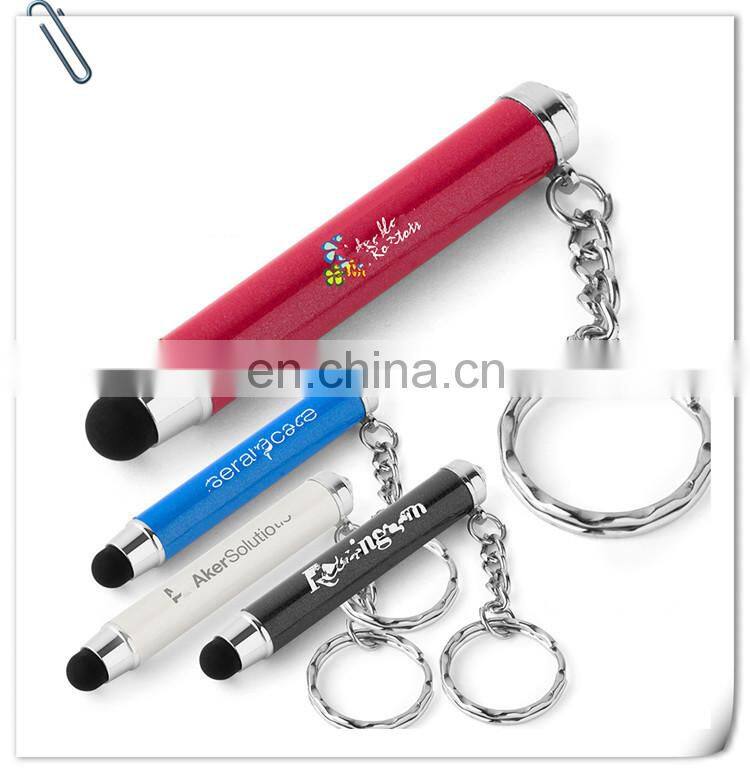 mini led sparkle stylus promotional keychain
