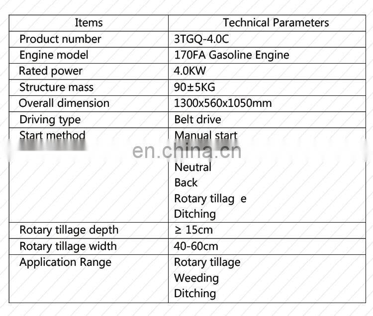 3TGQ-4.0C 4kw mini walking garden tiller (gasoline engine)