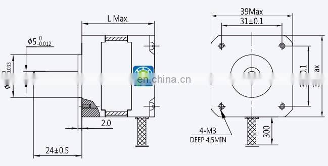 1.8 degree nema16 hybrid stepper motor with driver