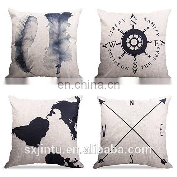 Custom Durable Cotton Linen Burlap Square Throw Cushion Cover pillow Case for Bedroom