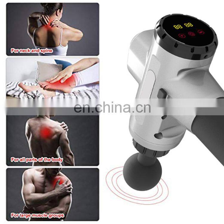 Fitness Professional Deep Tissue Muscle Vibration Massager Massage Gun with 4 Massage Head