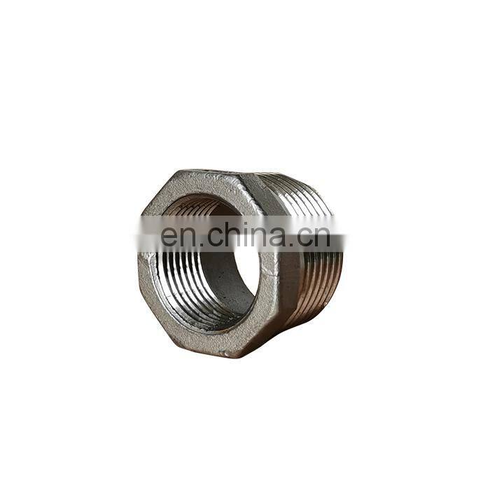 1 inch *3/4 inch 304 forged stainless steel hex reducer threaded bushing connector