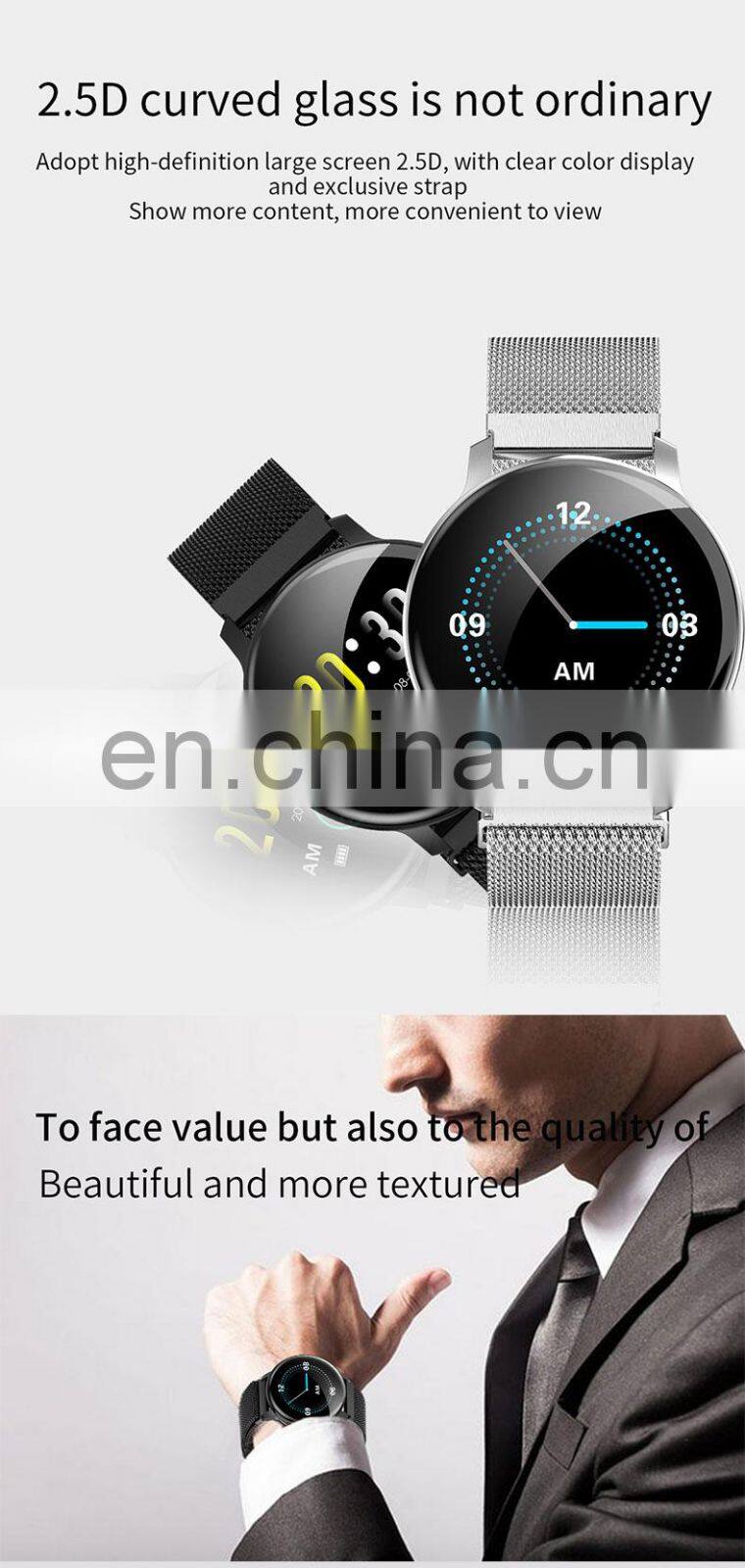 android body temperature smart watch 2020 blood pressure waterproof Wireless Bluetooth Sports Fitness watch smart bracelet