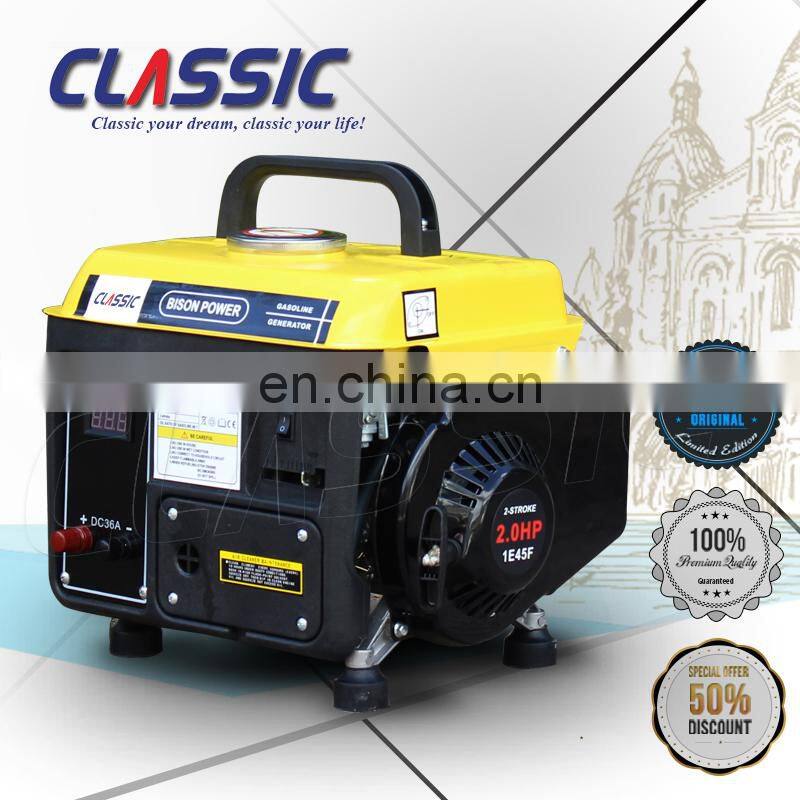 BS950 BISON China Taizhou Home Use Standby 650W Cooper Wire 2HP generator gasoline