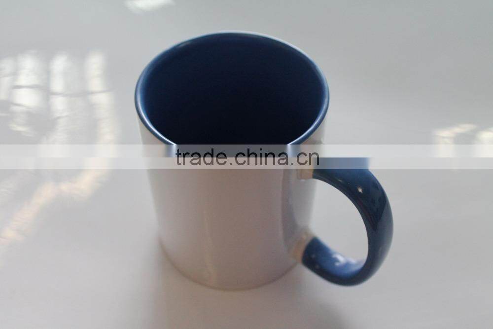 Manufacturer Wholesale Sublimation 11oz Top Grade Inner Colourful Handle