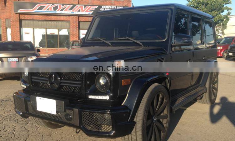 G63 full set fit for G-class W463 G500 G550 G55 2017year before front bumper grille fenders mirror PP material to G63 body kits
