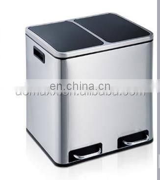 Colorful 2 or 3 compartments Powder Coating PP inner Metal Kitchen Compost Bin