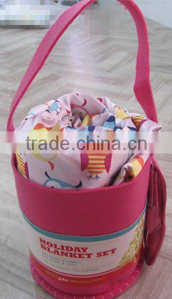 cheap printed plush baby blanket with eyepatch
