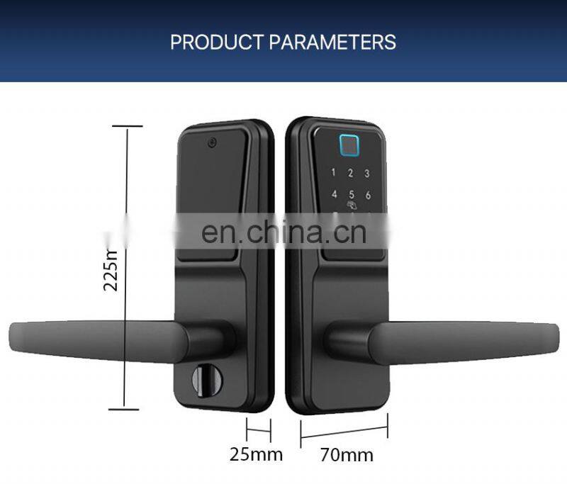 Tuya Wifi Intelligent Keypad Finger Print Electronic Password Digital Tt Biometric Security Code Fingerprint Smart Door Locks