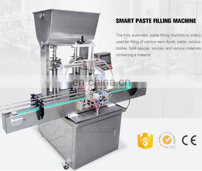 Semi-Automatic High Viscosity Peanut Butter Lotion Cream Jam Bottle Piston Pump Honey Thick Liquid Paste Filling Machine