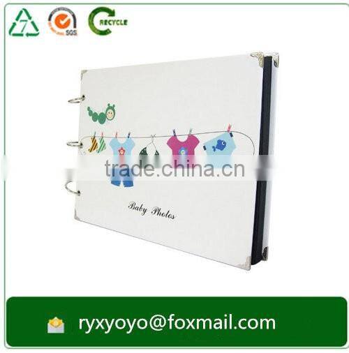 loose-leaf paper cardboard DIY baby growth photo book binder with CMYK printing