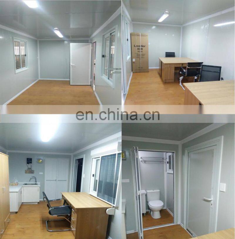 Mobile steel frame container house flat pack sandwich panel home portable prefab building