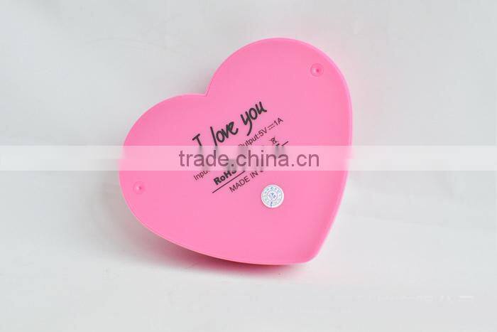 Customized heart power bank 6000mAh power battery charger no logo