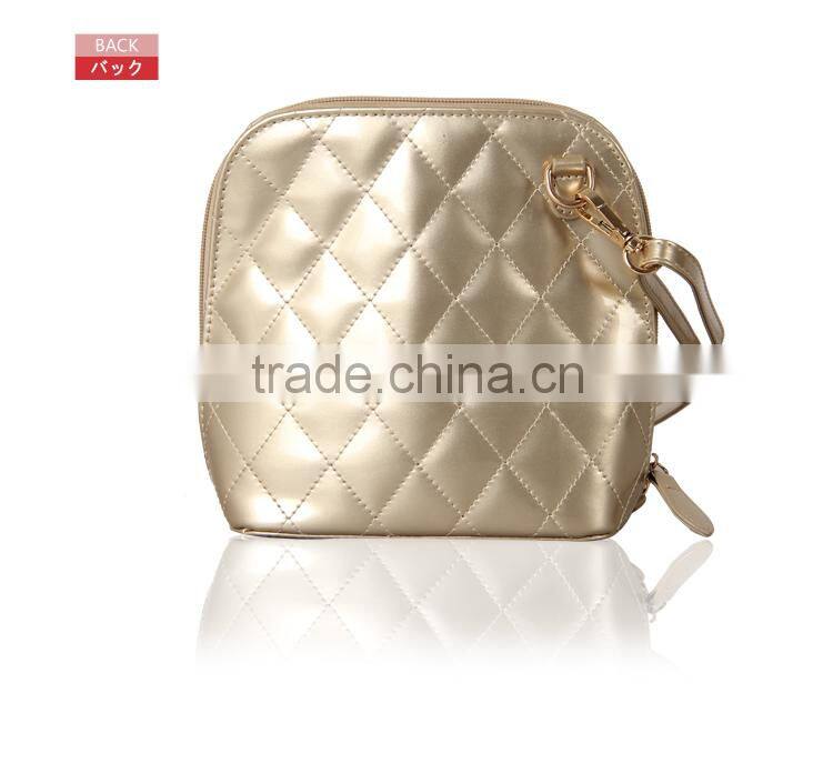 custom plain pu leather lady shoulder bag
