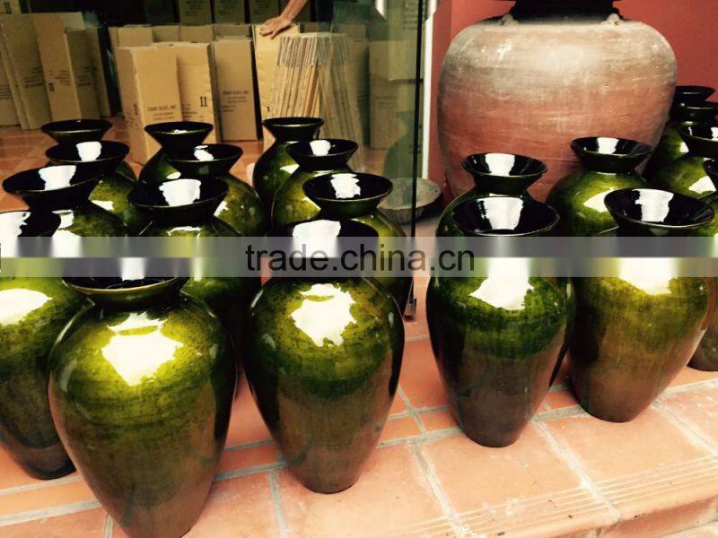 High quality best selling spun bamboo two tone natural brown vase from Vietnam