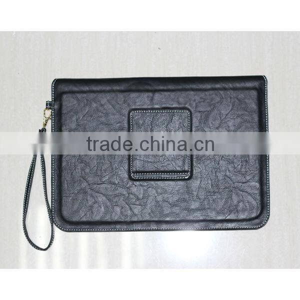 tablet sleeve with stand , real leather bag for ipad ,for samsung