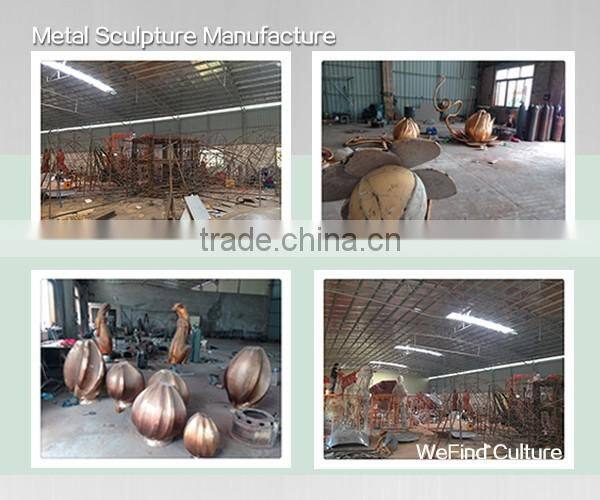 Outdoor Copper Forging Flying Lion Sculpture