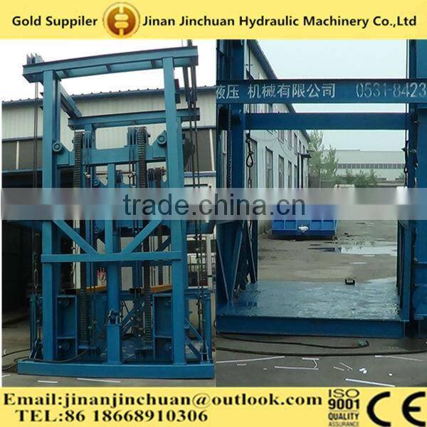 scissor hydraulic lift/stationary guide rail lift platform made in china