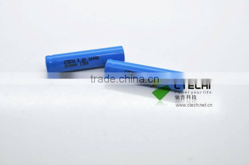 Lifepo4 3.2V 10440 AAA Battery for LED Lamp