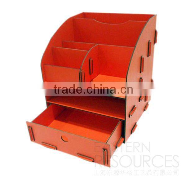 DIY Wood Desk Stationery Holder