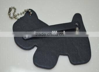 PU Leather Dog Shape Hang Tag can be Decorated with DIY Slide Letters