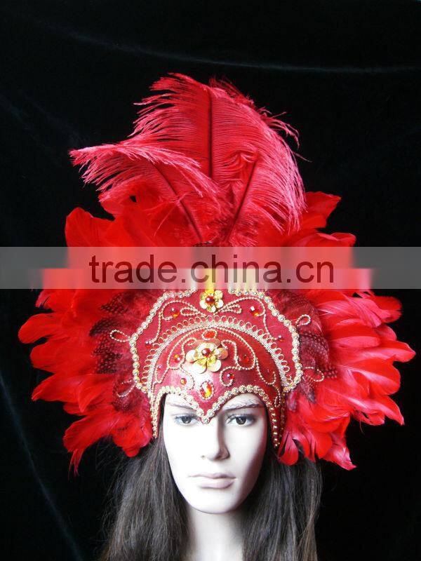 Beautiful headdress with Ostrich feather for girls/women/ladies