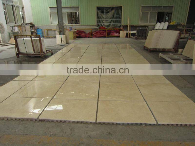 Polished Crema Marfil beige marble panel, tiles, cut-to-size