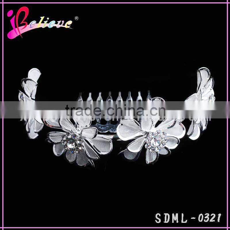 Wedding hair accessories hot selling hair jewelry flower girls hair combs