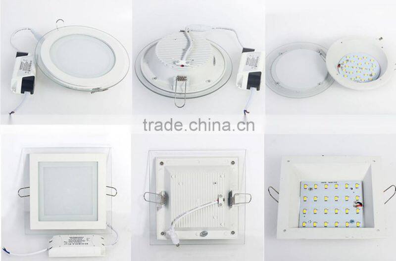 warm white and cool white glass led panel light, SMD5730 led light panel glass, dimmable backlit led panel light