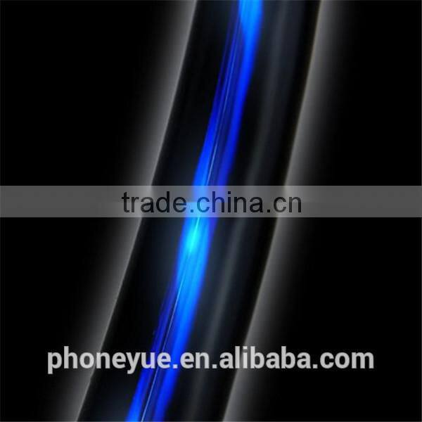 visible led flowing moving running light el micro usb cable for samsung