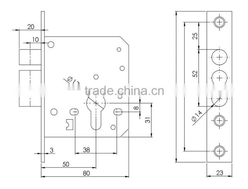 Round Bolted Different Kinds of Door Lock