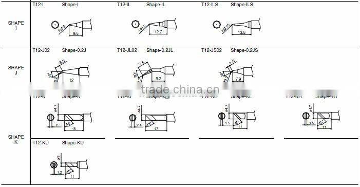 HAKKO Soldering Tips T12 Series