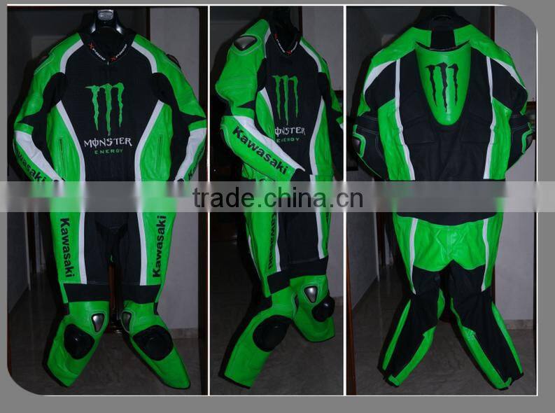 Professional leather motorbike Racing suits/motorcycle leather suit/ replica leather racing suit/WB-MS403