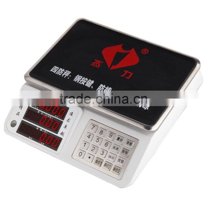 2016 New Digital weighing scale ,price computing scale with stainless steel keys