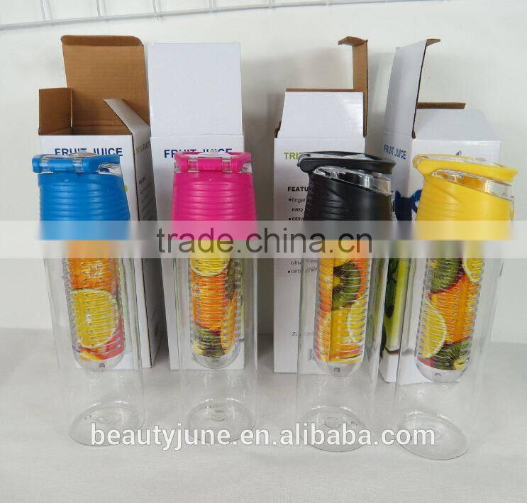 2015 new custom logo bpa free tritan fruit infuser water bottle, infuser water bottle Tritan sport water bottle plastic hot sale