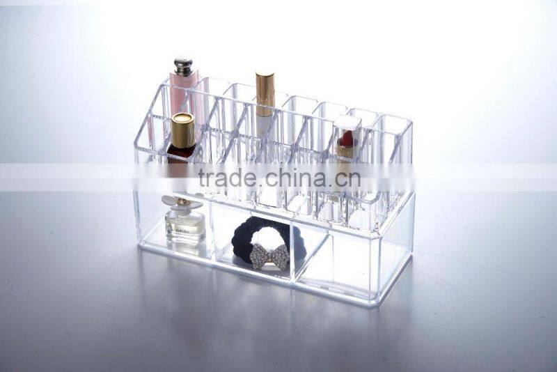 2016 PS material wholesale makeup storage acrylic cosmetic case