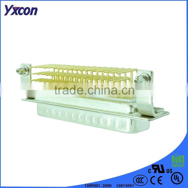 Gold plated 3 U'' DR male 50 pin with high current DB connector