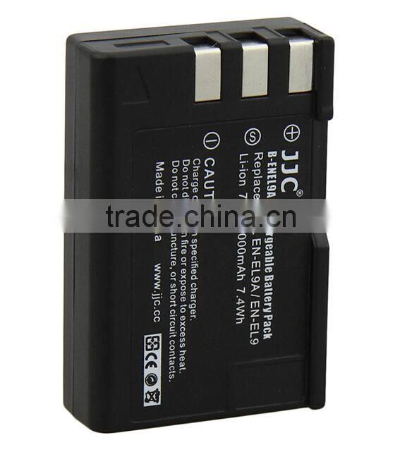 7.4V 1000mAh Li-ion Battery Pack JJC B-ENEL9A Li-ion Rechargeable Battery For Nikon D3000 D40 D40x D5000 D60