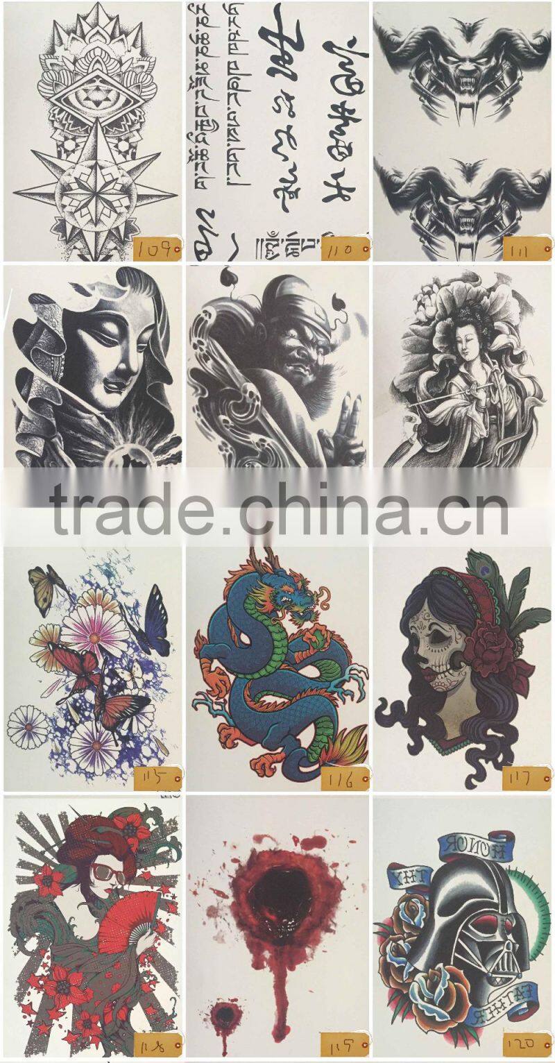 High Quality Letter Gold Flash Metallic Metal Custom Water Transfer Temporary Tattoo Stickers Body Art