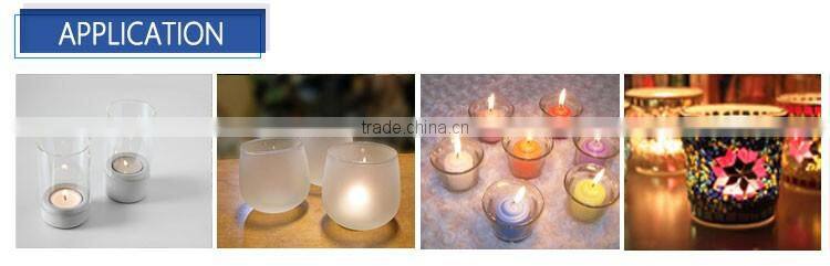 round clear polished glass candle holder